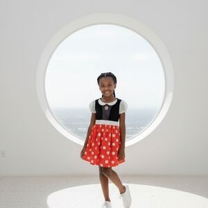 Disney Red and White Polka Dot Kids Dress Minnie Mouse